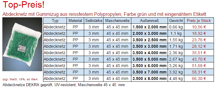 Anhaengernetz-Angebote